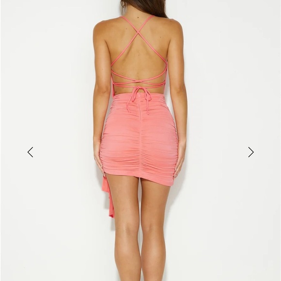 HELLOMOLLY GAL DRESSES UP MINI DRESS PINK 8  large NWT - Picture 15 of 16